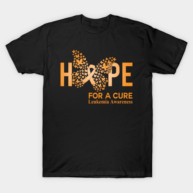 Hope For A Cure Butterfly Gift  Leukemia 2 T-Shirt by HomerNewbergereq